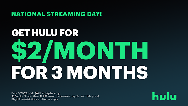 Hulu National Streaming Day Deal