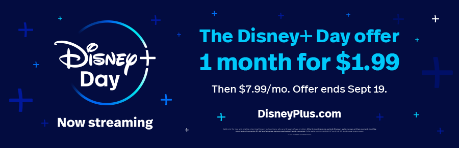 The Disney+ Day offer, 1 month for $1.99